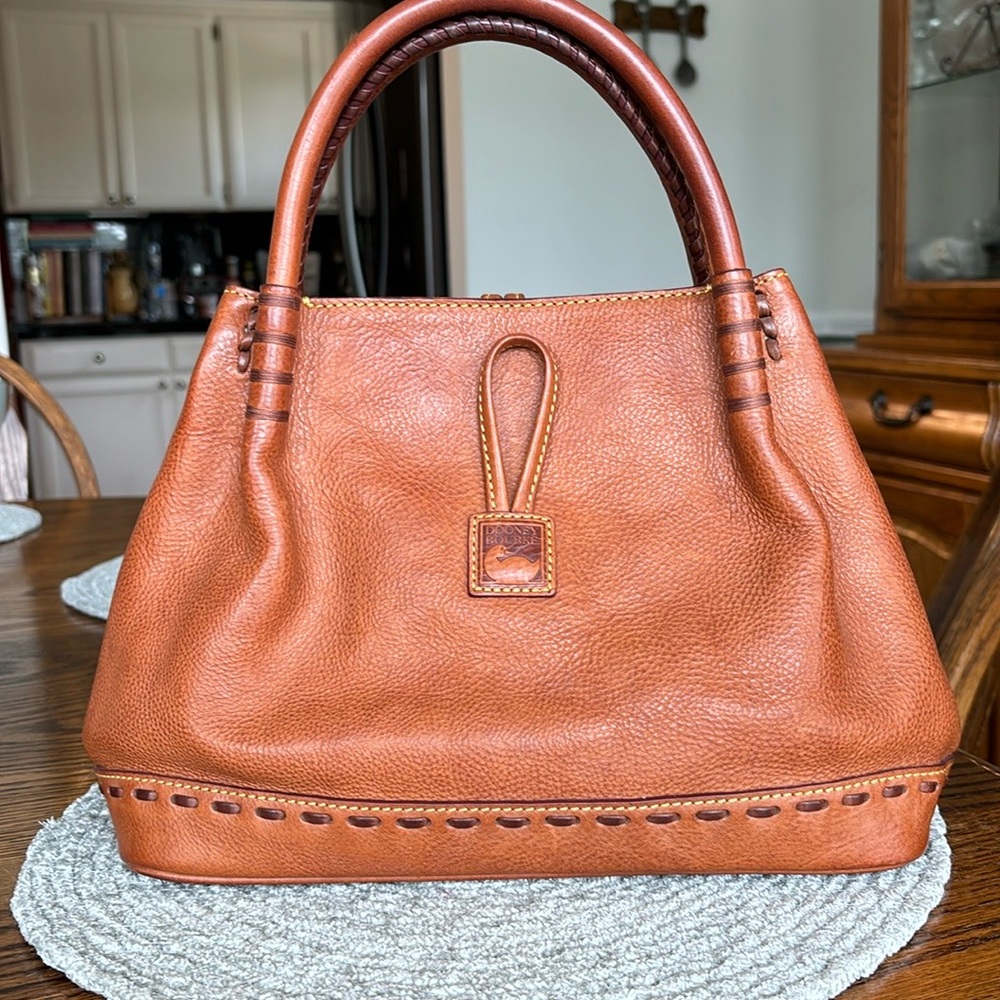 Stunning Florentine leather Dooney and Bourke satchel